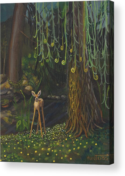 Independence Acrylic Print featuring the painting Standing on My Own by Mindy Huntress