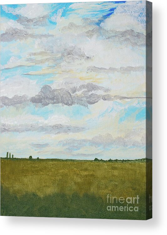 Summer Field By Norma Appleton Acrylic Print featuring the painting Summer Field by Norma Appleton