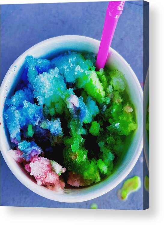 Snow Cone Acrylic Print featuring the photograph Summer Slushie by Tanya White