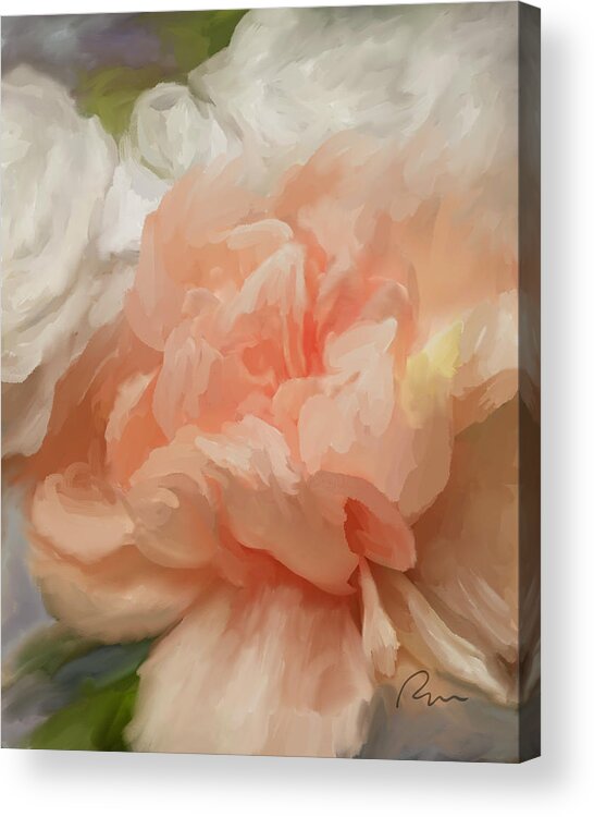 Flowers Acrylic Print featuring the digital art Summertime Blooms 05-Ramona Murdock Art by Ramona Murdock