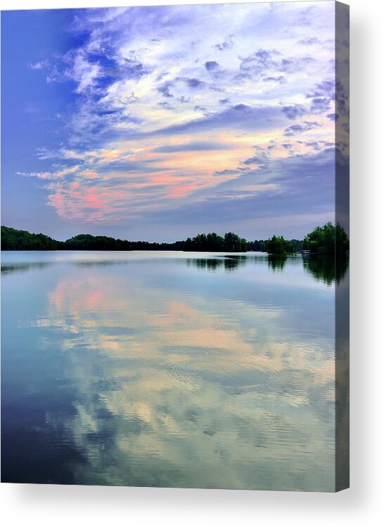 Sunrise Acrylic Print featuring the photograph Sunrise on Nelson Lake by Sarah Lilja