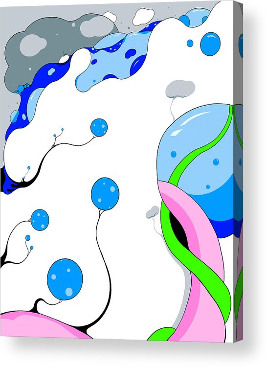 Bubbles Acrylic Print featuring the digital art Super Fizz by Craig Tilley