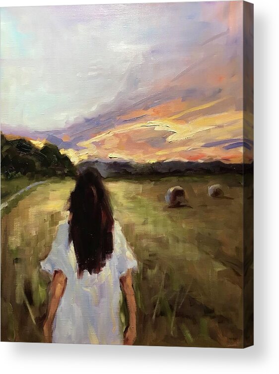 Figurative Acrylic Print featuring the painting Sweet days of summer by Ashlee Trcka