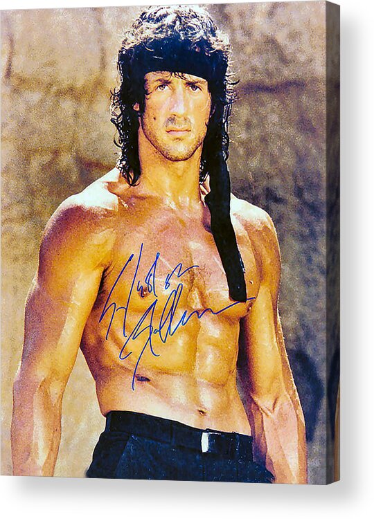 Sylvester Stallone Acrylic Print featuring the photograph Sylvester Stallone by Studio Release