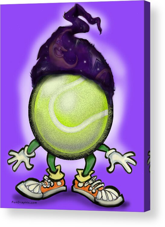 Tennis Acrylic Print featuring the digital art Tennis Wiz by Kevin Middleton