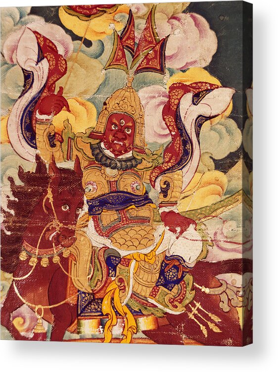 Armor Acrylic Print featuring the photograph Thangka Painting by Ray Ellis