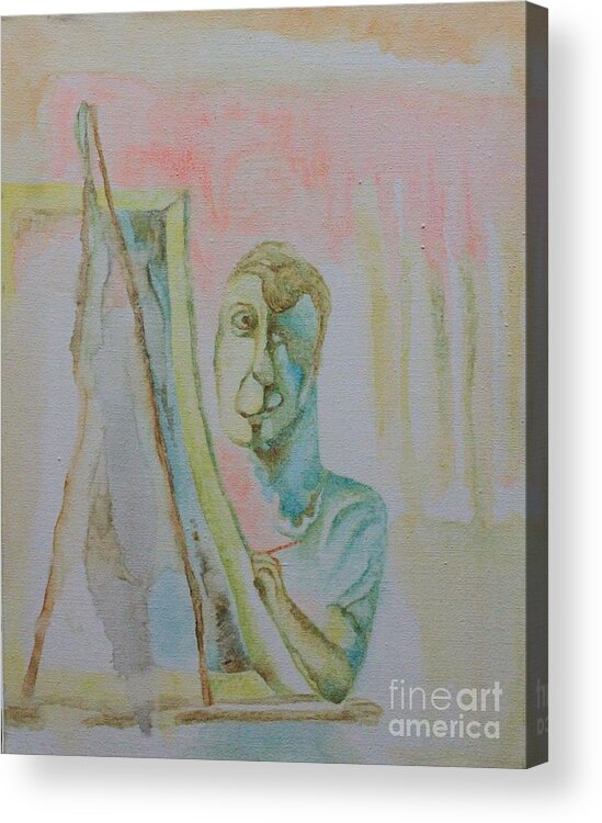 Artist Acrylic Print featuring the painting The Artist by Scott Sladoff