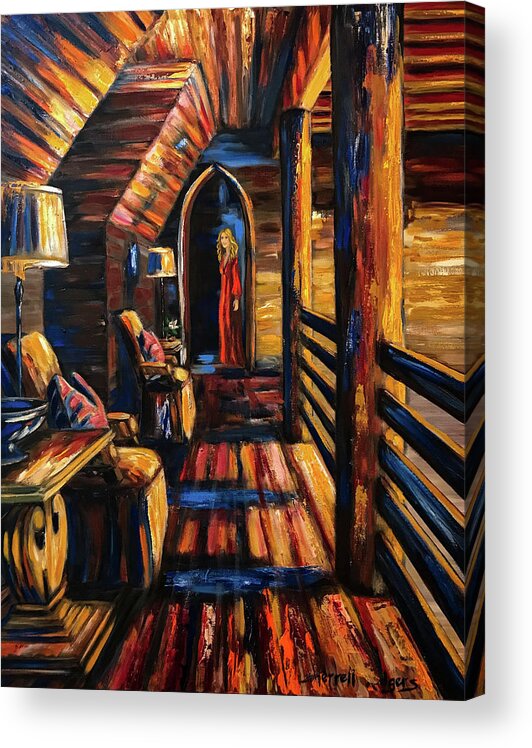 Original Painting Acrylic Print featuring the painting The Gallery by Sherrell Rodgers