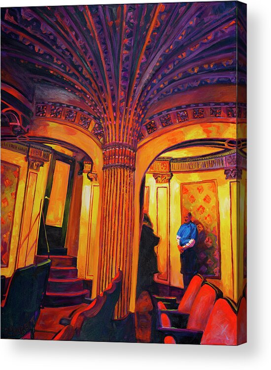 Theater Acrylic Print featuring the painting The Last to Leave by Bonnie Lambert