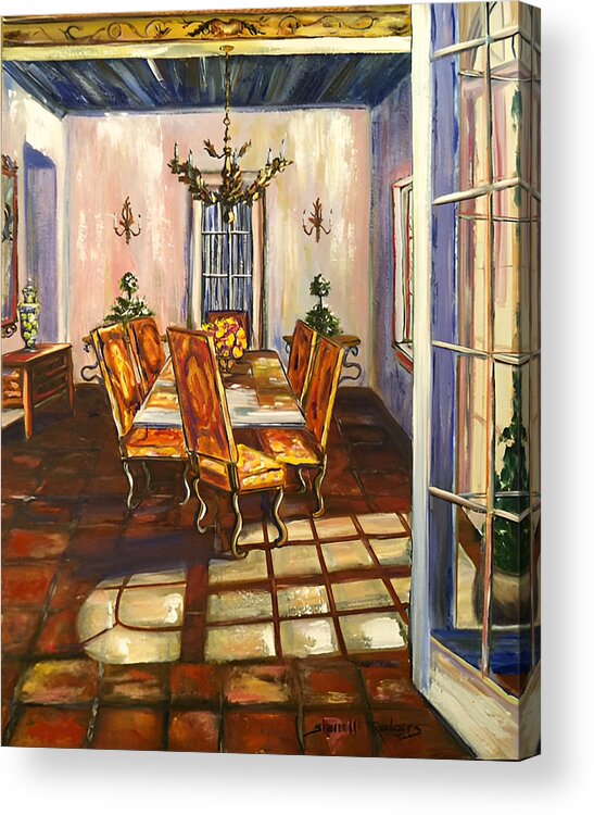 Original Painting Acrylic Print featuring the painting The Sunroom by Sherrell Rodgers