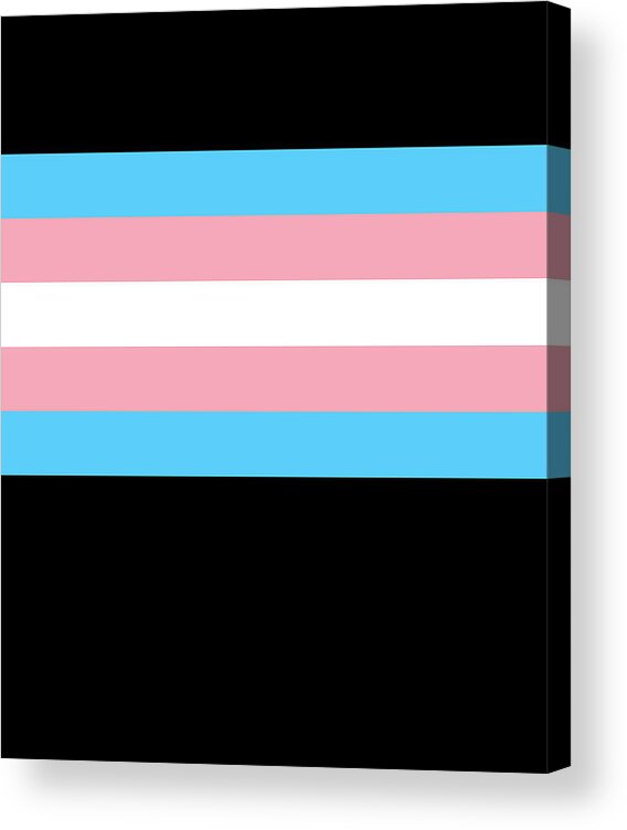 Funny Acrylic Print featuring the digital art Transgender Pride Flag by Flippin Sweet Gear