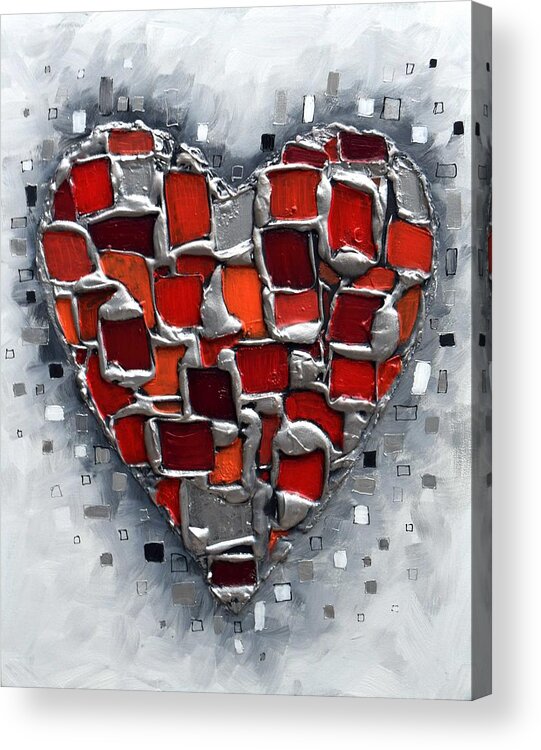 Heart Acrylic Print featuring the painting Treasured Heat by Amanda Dagg