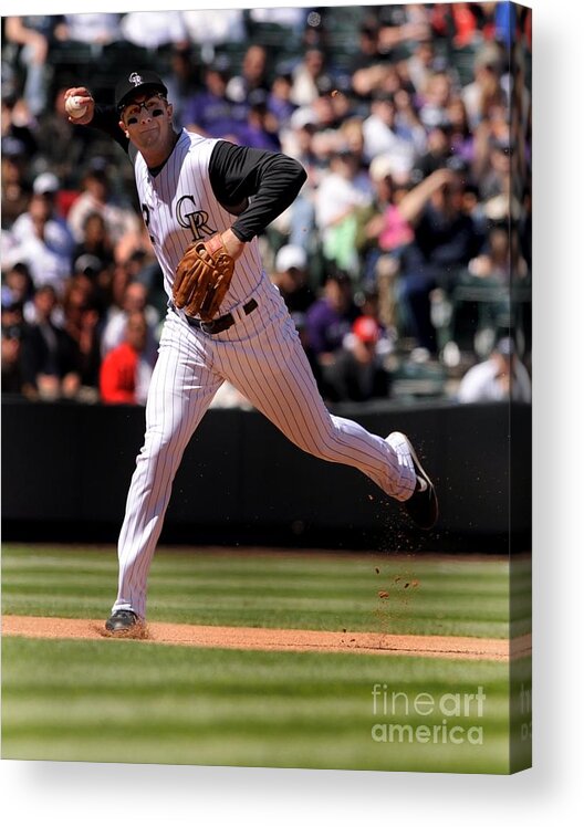 People Acrylic Print featuring the photograph Troy Tulowitzki by Steve Dykes