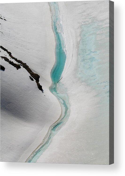 Turquoise Glacial Stream Acrylic Print featuring the photograph Turquoise Glacial Stream by Dan Sproul