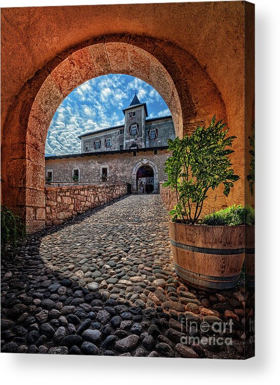 Thun Acrylic Print featuring the photograph Unusual view of Thun castle  by The P
