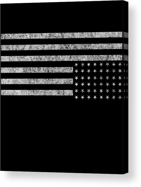 Cool Acrylic Print featuring the digital art Upside Down Flag US Vintage by Flippin Sweet Gear