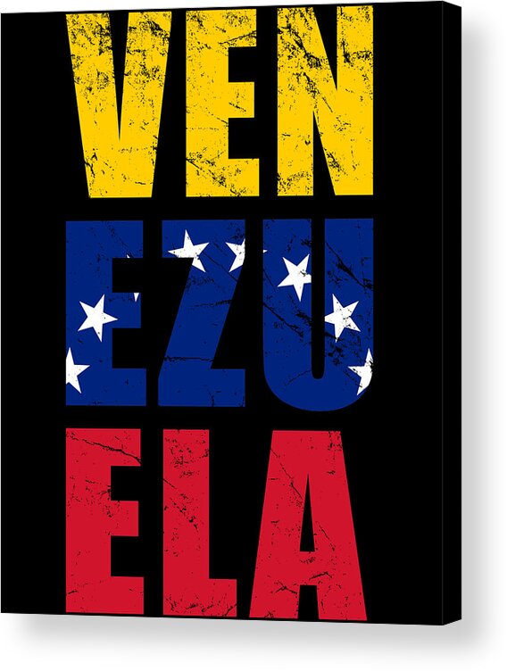 Funny Acrylic Print featuring the digital art Venezuela by Flippin Sweet Gear