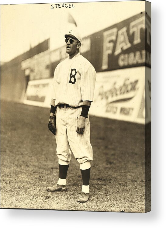 Vintage Baseball Acrylic Print featuring the photograph Vintage Baseball Casey Stengel by Bellesouth Studio