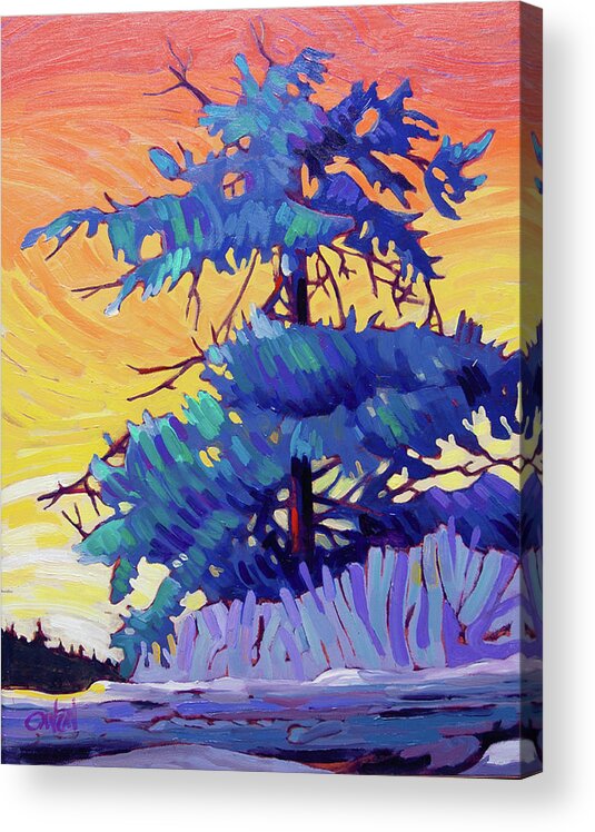 Landscape Canadian Paintings Oil Paintings Prints Original Paintings Canadian Art Acrylic Print featuring the painting Whiffin Morning by Rob Owen