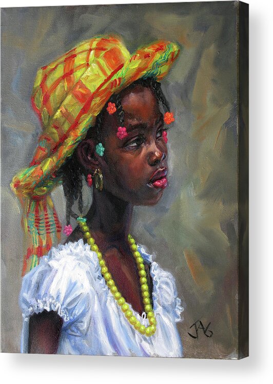 Caribbean Acrylic Print featuring the painting Willia 9 by Jonathan Gladding