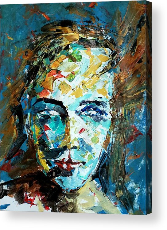Woman Acrylic Print featuring the painting Windblown by Mark Ross