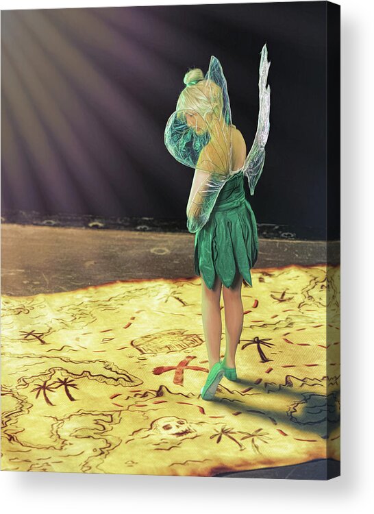 Fairy Acrylic Print featuring the digital art X Marks the Spot by Brad Barton