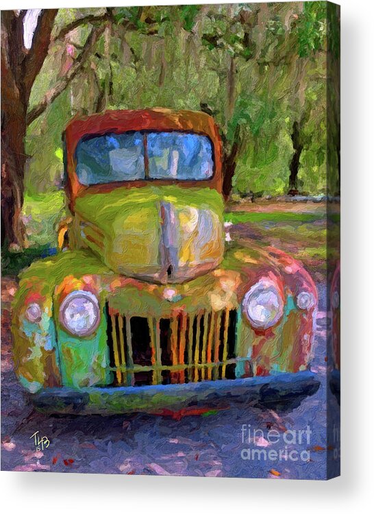 Truck Acrylic Print featuring the painting Zam's Truck by Tammy Lee Bradley