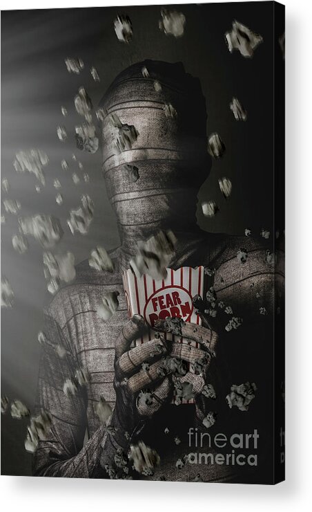 Artistic Photography Graphic Porn - Mummy Wrapped Up In Fear Porn News Acrylic Print