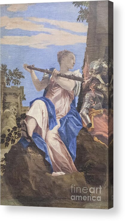 Caliari Acrylic Print featuring the photograph Allegory of peace by Veronese by Roberto Morgenthaler