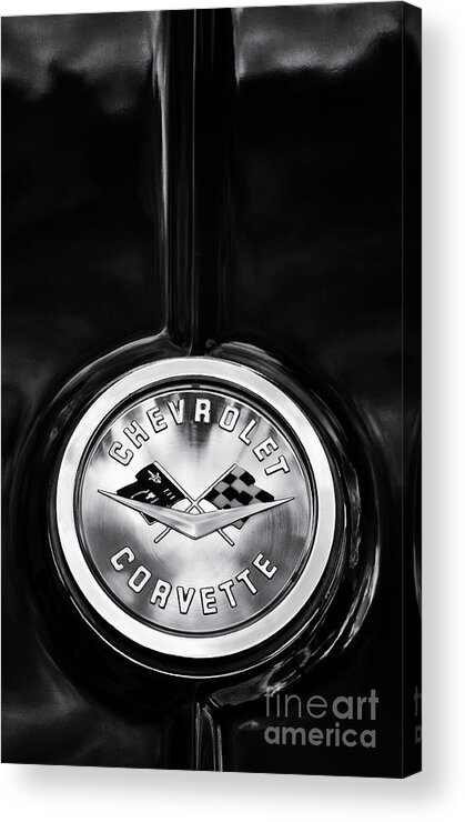 Chevrolet Acrylic Print featuring the photograph Chevrolet Corvette Monochrome by Tim Gainey