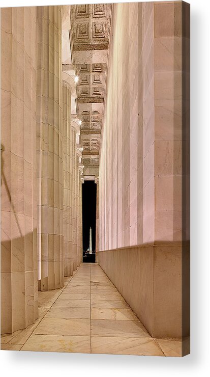 Metro Acrylic Print featuring the photograph Columns and Monuments by Metro DC Photography