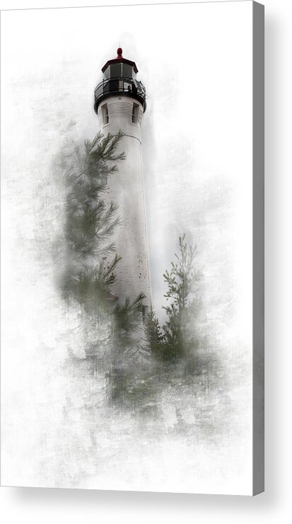 Evie Acrylic Print featuring the photograph Crisp Point Lighthouse Michigan by Evie Carrier