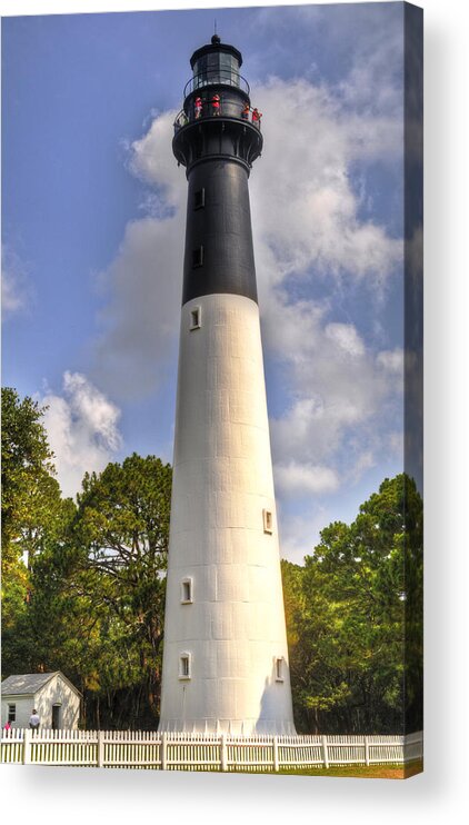 Lighthouse Acrylic Print featuring the photograph Huntington Island Lighthouse by Deborah Klubertanz