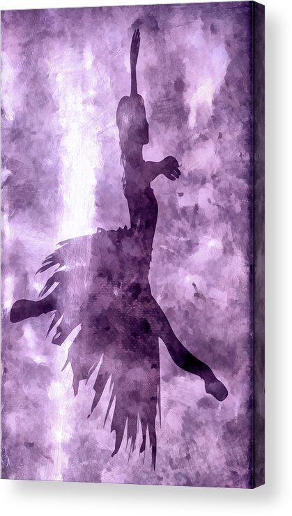 Ballet Acrylic Print featuring the mixed media Learning The Steps 6 by Angelina Tamez