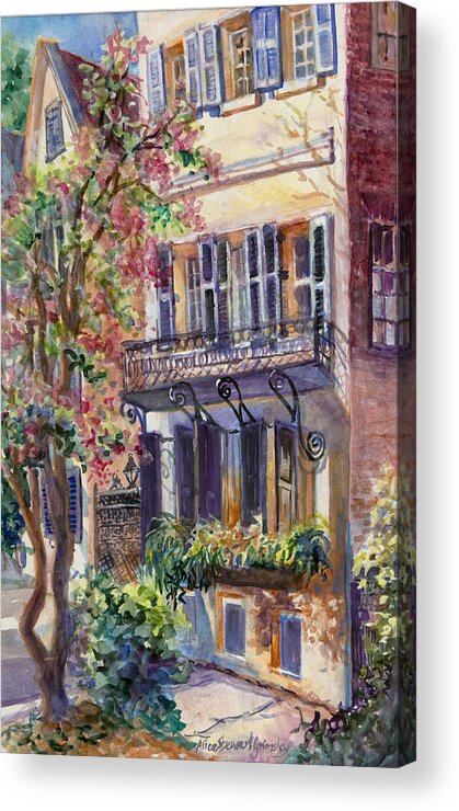 Charleston Acrylic Print featuring the painting Meeting the Sun by Alice Grimsley