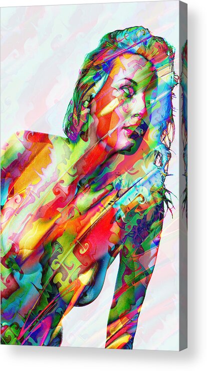 Myriad Of Colors Acrylic Print featuring the mixed media Myriad of Colors by Kiki Art
