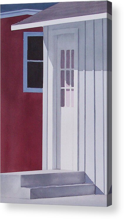 Urbanscape Acrylic Print featuring the painting Pismo Doorway by Philip Fleischer