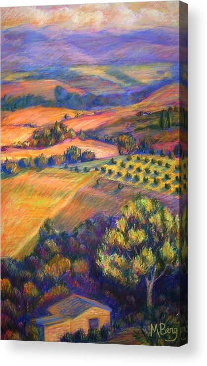 Italy Acrylic Print featuring the painting Umbrian Landscape by Marian Berg
