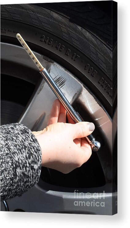 Air Acrylic Print featuring the photograph Air Pressure Gauge #4 by Photo Researchers