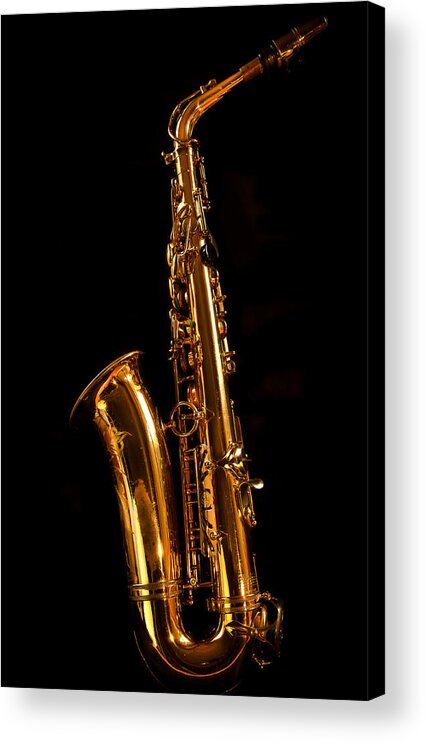 Jean Noren Acrylic Print featuring the photograph Backside of my Sax by Jean Noren