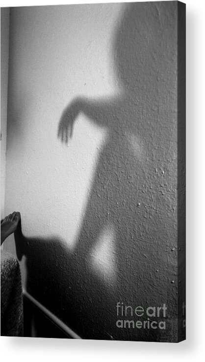 Human Shadow Acrylic Print featuring the photograph Shadow by Robert D McBain