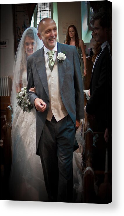 Church Acrylic Print featuring the photograph Tim and Finn Wedding 2012 by Chris Boulton