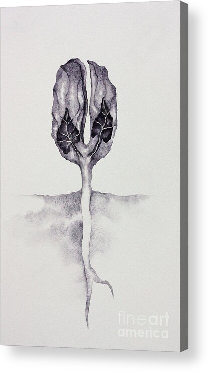 Two Of Spades Acrylic Print featuring the painting 2 of Spades by Srishti Wilhelm