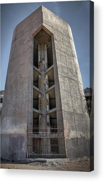 Brick Acrylic Print featuring the digital art Center Stairs by Dan Stone