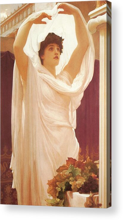 Invocation Acrylic Print featuring the painting Invocation by Frederick Lord Leighton
