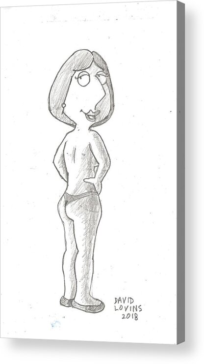 Lois Griffin From The Back Wearing Skimpy Black Panties Acrylic Images, Photos, Reviews