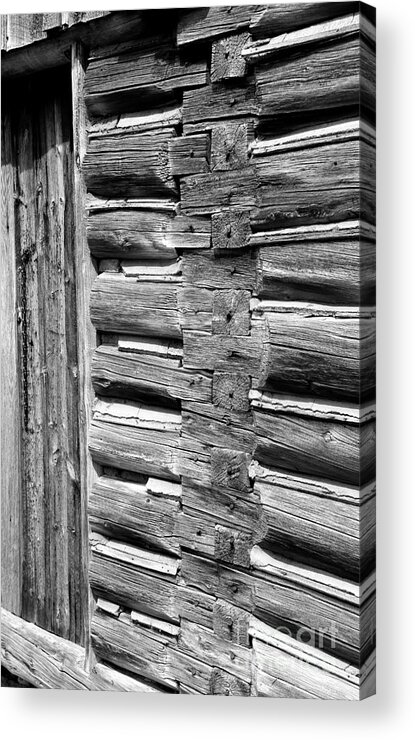 Log House Acrylic Print featuring the photograph Mormon log Home by Edward R Wisell