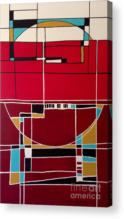 Abstract Acrylic Print featuring the painting MTV by Natalia Astankina