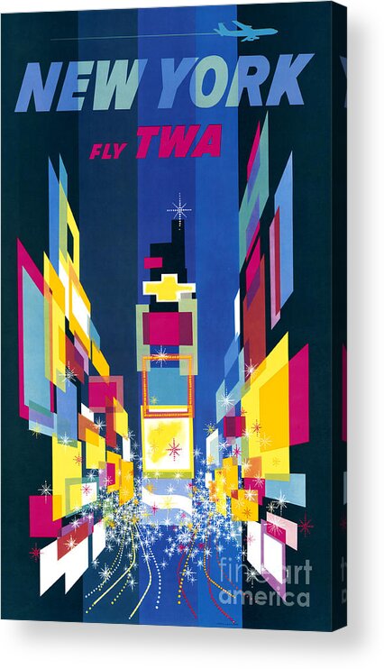 Transportation Acrylic Print featuring the photograph New York Fly TWA Poster by Science Source