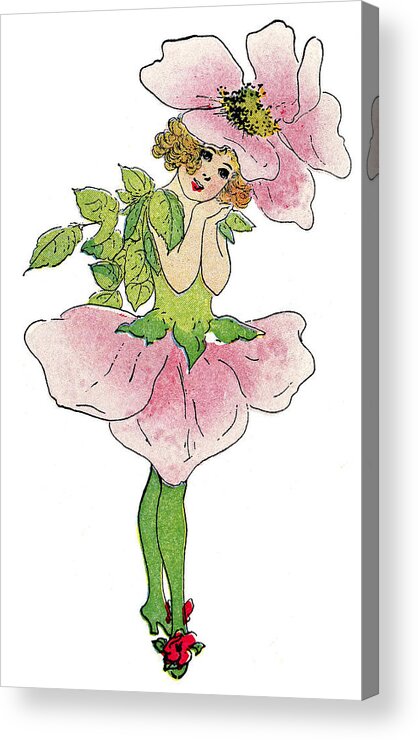 Sweet Briar Acrylic Print featuring the photograph Sweet Briar Fairie ii by Maria Elena Ferran